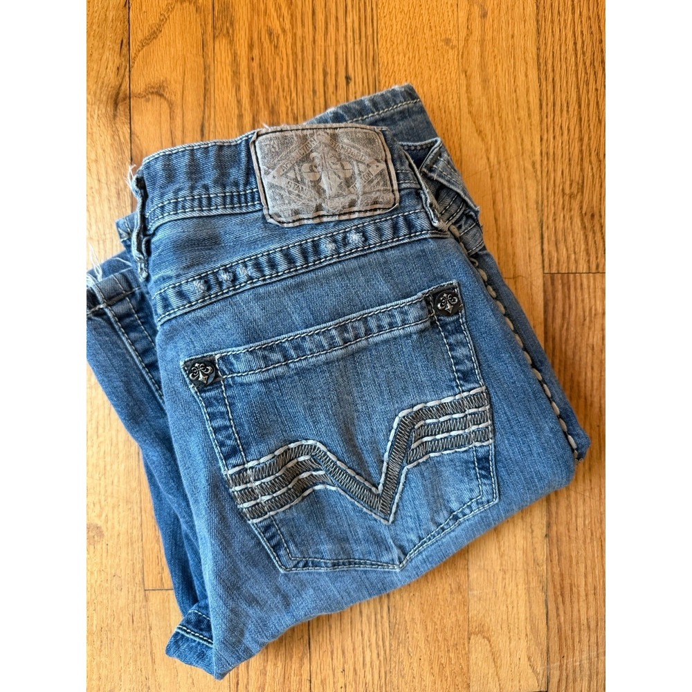 Affliction jeans (Blue wash) size 33‎ X 32 Distressed